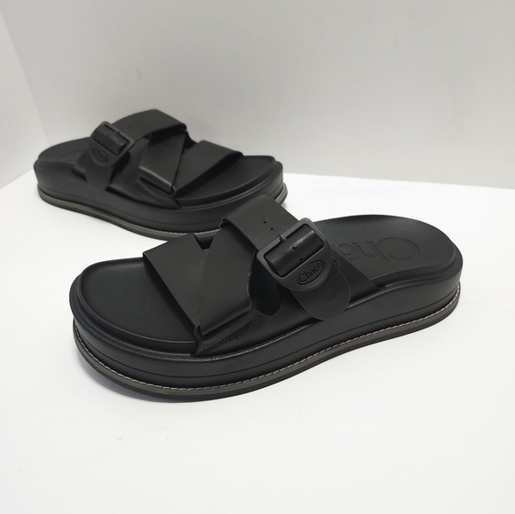 Chaco Shoes - Chaco Townes Slide Midform Womens Black Sandals Size 9